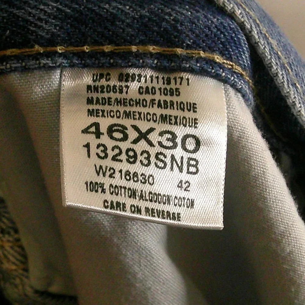 Distressed Dickies Denim Jeans‎ Relaxed Fit Work Utility Pants 46x30
